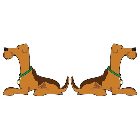 Signmission Airedale Terrier Dog Decal, Dog Lover Decor Vinyl Sticker D-18-Airedale Terrier